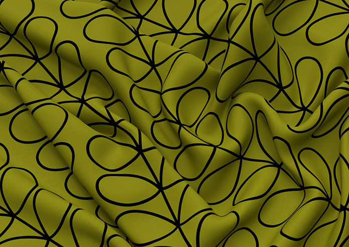 Orla Kiely Linear Stem, Olive & Black - Made to Measure Curtains - Image 4